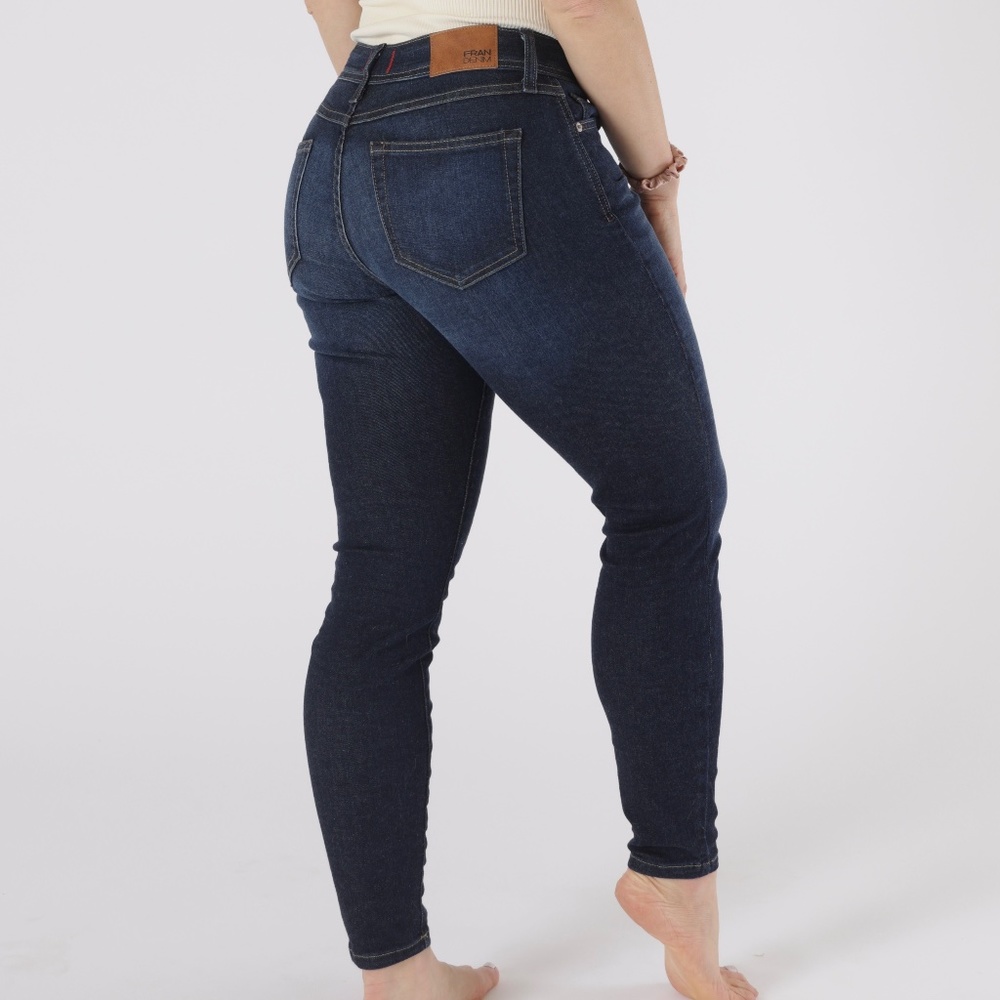Petite Iris Dark Wash Button Fly Jeans